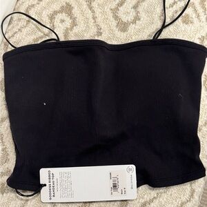 ALO Yoga Black Ribbed Crop Top